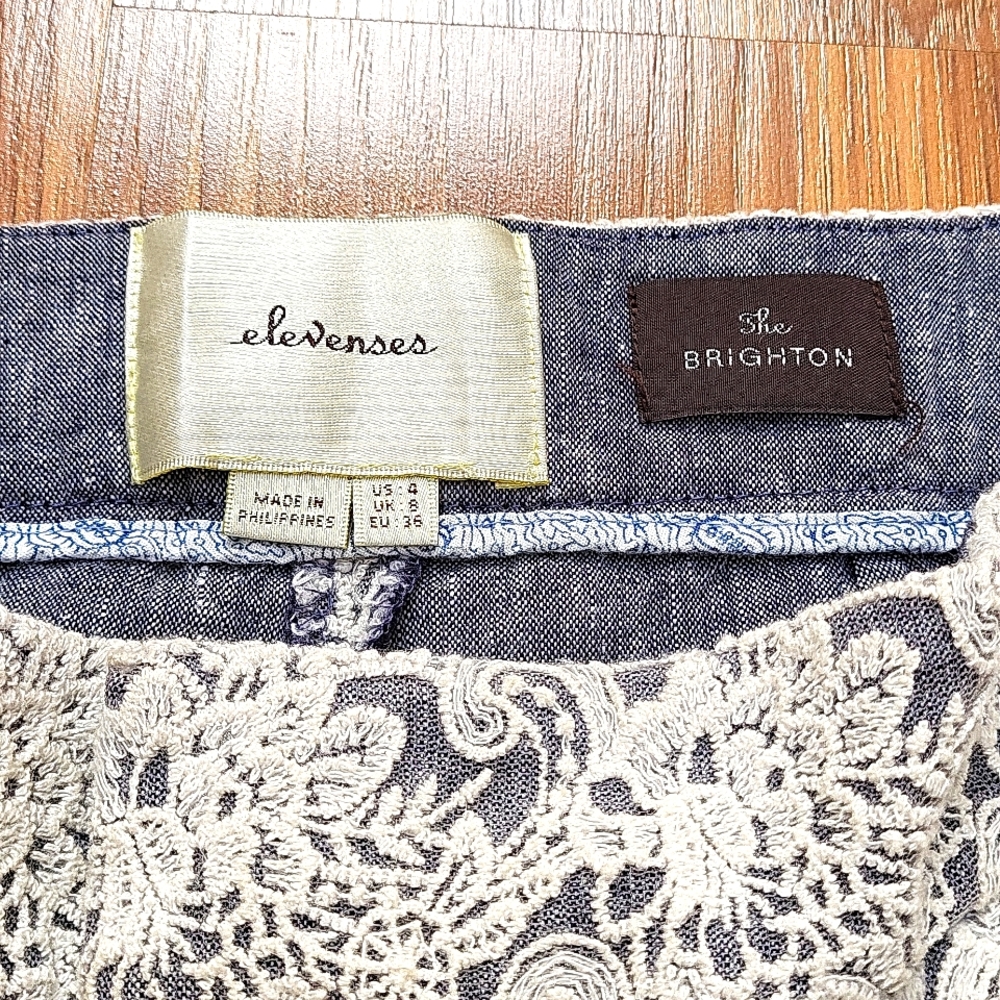 Brighton Elevenses gorgeous linen 👖 pants with beautiful lace - Picture 6 of 12